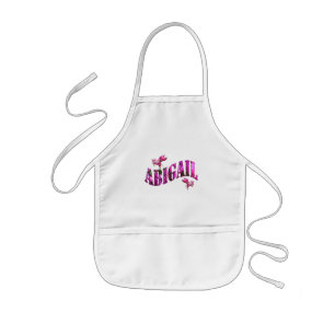 Tablier Enfant Abigail Nom Avec Licornes,