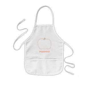 Tablier Enfant Ajouter une face, couleur citrouille Halloween dan