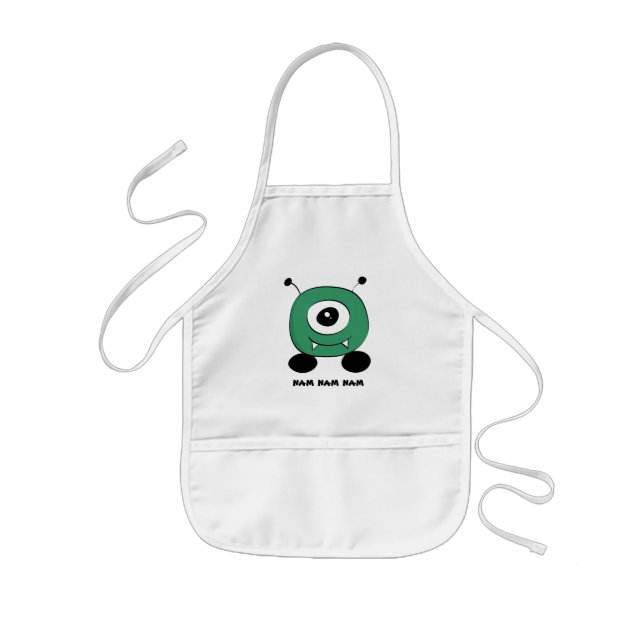 Tablier Enfant Alien vert drôle mignon (Devant)