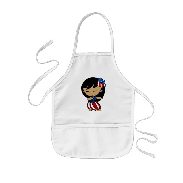 Tablier Enfant Aloha Honeys Patriotique Hula Girl Aprons (Devant)
