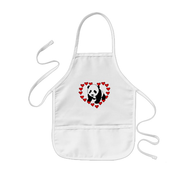 Tablier Enfant Amour d'ours panda (Devant)