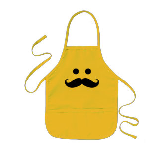 Tablier Enfant Amusante Moustache Face Enfants Apron