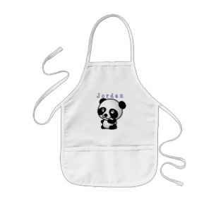 Tablier Enfant apron drôle, animaux panda 02.