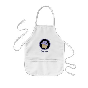 Tablier Enfant Apron Enfants Kawaii Cupcake Violet
