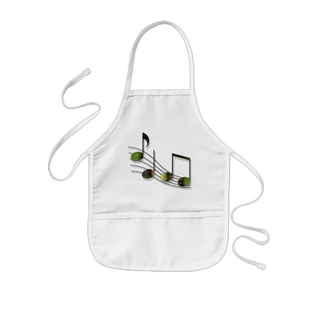 Tablier Enfant Apron Notes de dubstep (Devant)