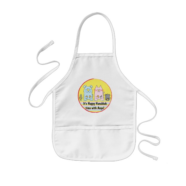 Tablier Enfant Aprons Souris pour enfants et amis pour Hanoukka (Devant)