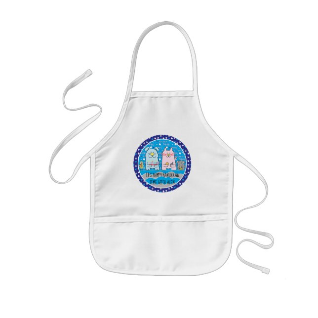 Tablier Enfant Aprons Souris pour enfants et amis pour Hanoukka B (Devant)