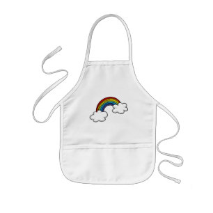 Tablier Enfant Arcs-en-ciel et nuages