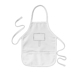Tablier Enfant Avis de poteau indicateur. Gris et blanc