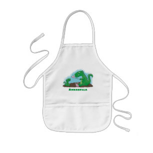 Tablier Enfant Baguettes mignonnes grillant des marshmallows dess
