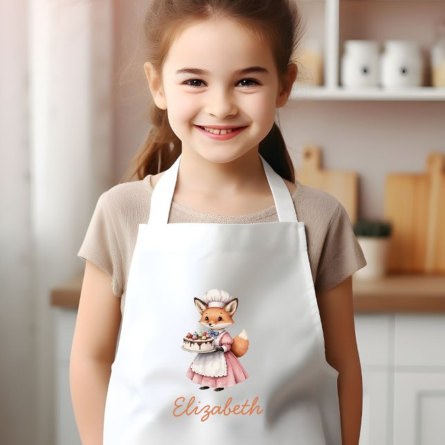 Tablier Enfant Bakery Fox Cute Personalized (Créateur téléchargé)