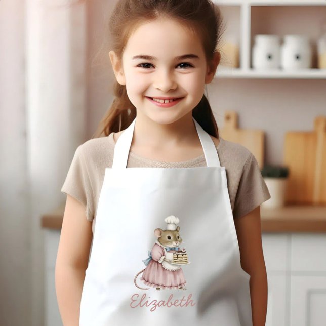 Tablier Enfant Bakery Mouse Cute Personalized (Créateur téléchargé)