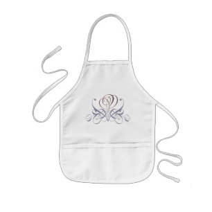 Tablier Enfant Balise de concepteur de Rose Violet Floury