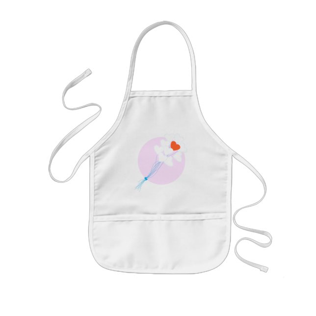Tablier Enfant Ballons de coeur (Devant)