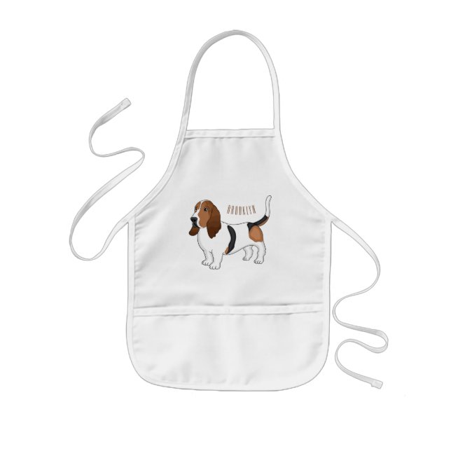 Tablier Enfant Basset hound dessin de chien (Devant)