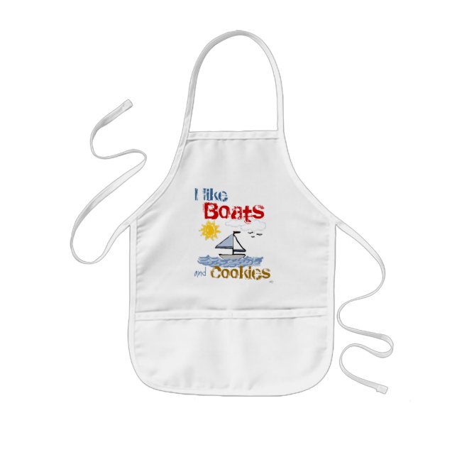 Tablier Enfant Bateaux et biscuits (Devant)