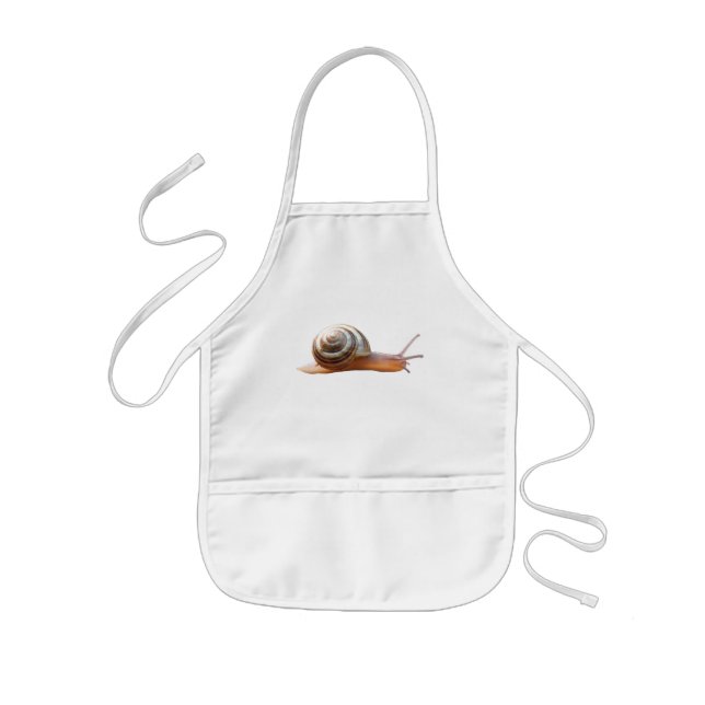 Tablier Enfant Bavoir de bébé de ~ d'escargot (Devant)