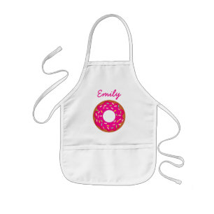 Tablier Enfant Beau grand tablier de cuisson beigne rose pour enf