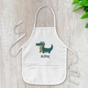 Tablier Enfant Bébé alligator mignon et drôle personnalisé