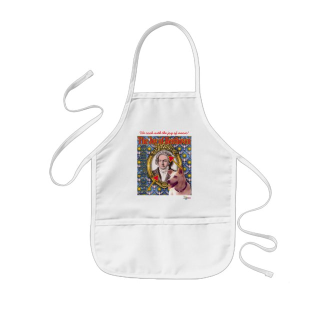 Tablier Enfant Beethoven dans la cuisine, faisant cuire des (Devant)