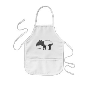 Tablier Enfant Belle illustration de tapir de dessin animé
