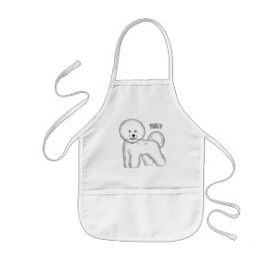 Tablier Enfant Bichon frise dog dessin animé