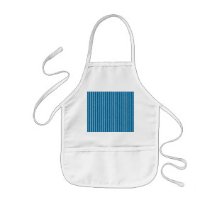 Tablier Enfant Bleu et blanc avec lignes inégales