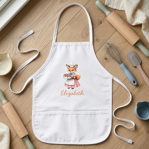 Tablier Enfant Boulangerie Renard Mignon Personnalisé