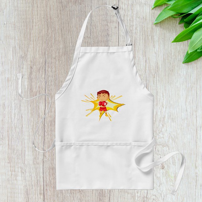 Tablier Enfant boxeur en gants rouges et short (Créateur téléchargé)