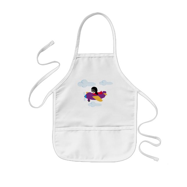 Tablier Enfant Boy flying by plane (Devant)