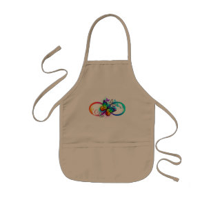 Tablier Enfant Bright infinity with rainbow butterfly
