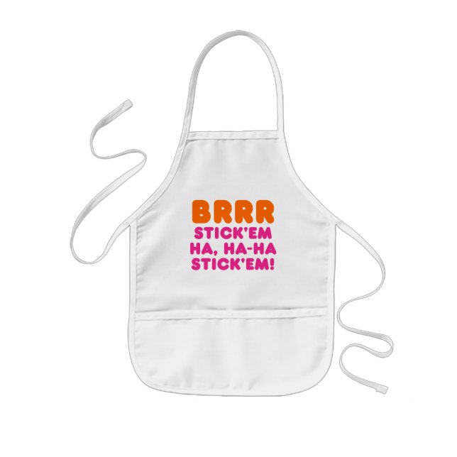 TABLIER ENFANT BRRR STICK 'EM HA, HA-HA STICK 'EM! (Devant)