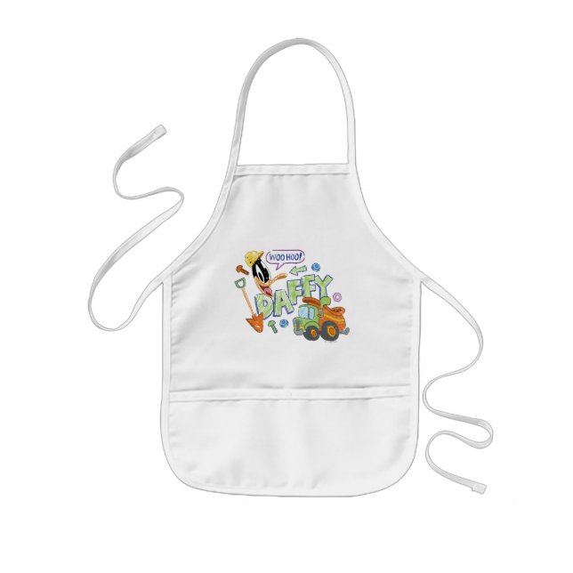 Tablier Enfant BUGS BUNNY BUILDERS™| Croquis de DAFFY DUCK™ (Devant)