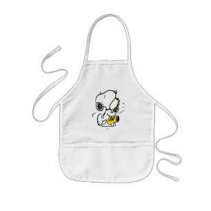 Tablier Enfant cacahuètes   Lecteur Snoopy Saxophone