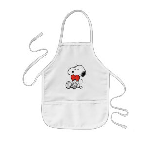 Tablier Enfant cacahuètes   Saint Valentin   Snoopy Heart Hug