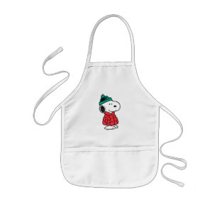 Tablier Enfant cacahuètes Snoopy Chat d'hiver et Casquette