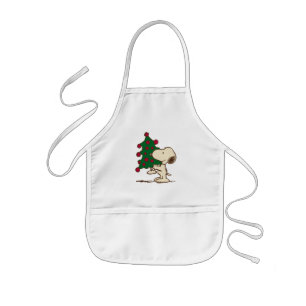 Tablier Enfant cacahuètes   Snoopy Christmas Tree