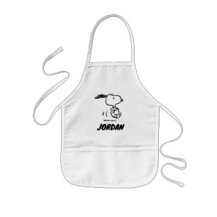 Tablier Enfant cacahuètes   Snoopy Running   Ajouter Votre Nom