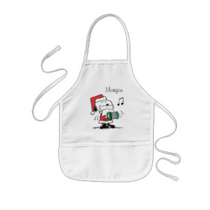 Tablier Enfant cacahuètes Snoopy Santa Claus Accordian