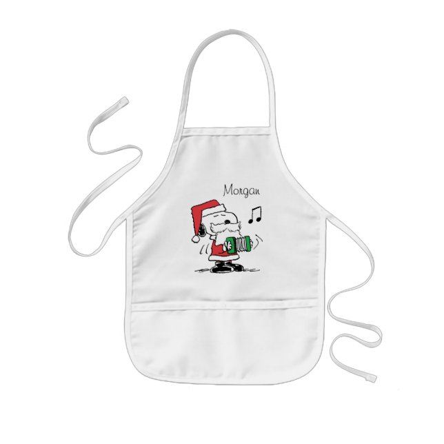 Tablier Enfant cacahuètes | Snoopy Santa Claus Accordian (Devant)