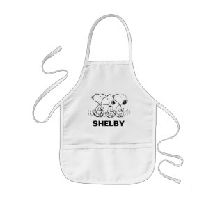 Tablier Enfant cacahuètes Snoopy Walking Tall Ajouter Votre N