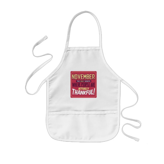 Tablier Enfant Cadeau de citation de Thanksgiving pour salutation (Devant)