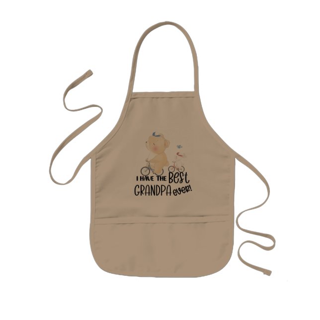 Tablier Enfant Cadeau pour petit-fils Ours & Lapin Meilleur Grand (Devant)