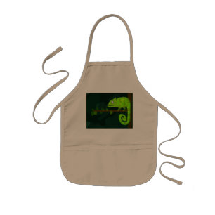 Tablier Enfant Caméléon vert mignon