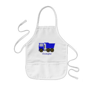 Tablier Enfant Camion bleu personnalisé