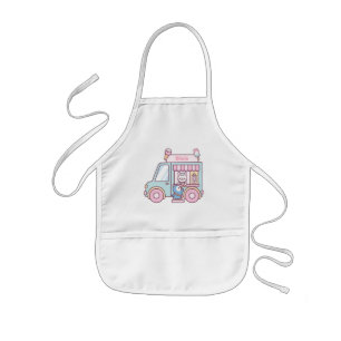Tablier Enfant Camion de Glace Pastel Mignon Personnalisé pour Fi
