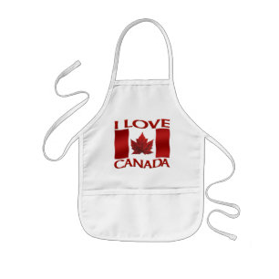 Tablier Enfant Canada Souvenir Apron Enfants I Love Canada Apron