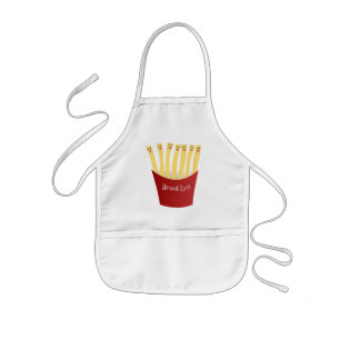 Tablier Enfant Caricature de frites Cute kawaii fast food