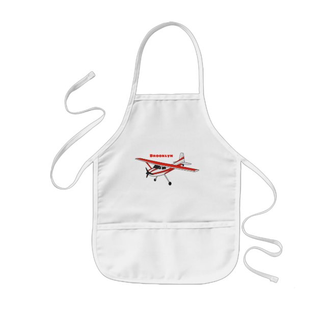 Tablier Enfant Caricature de l'avion à train de vélo (Devant)