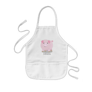 Tablier Enfant Caricature de porc mignon rose pot vendue